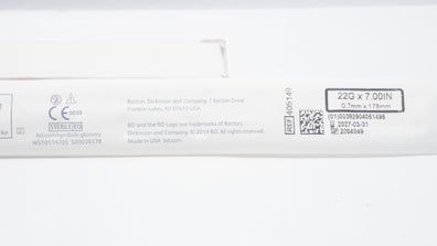 BD 405149 Spinal Ndle,Quincke Type Point 22 G x 7.00 inch